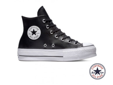 נעלי אולסטאר פלטפורמה עור CONVERSE ALL STAR LIFT HI