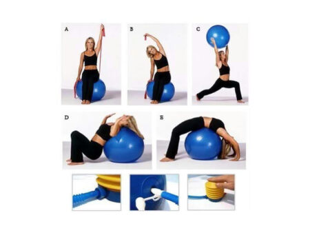 כדור פיזיו ופילאטיס עם משאבה PILATES GYM BALL