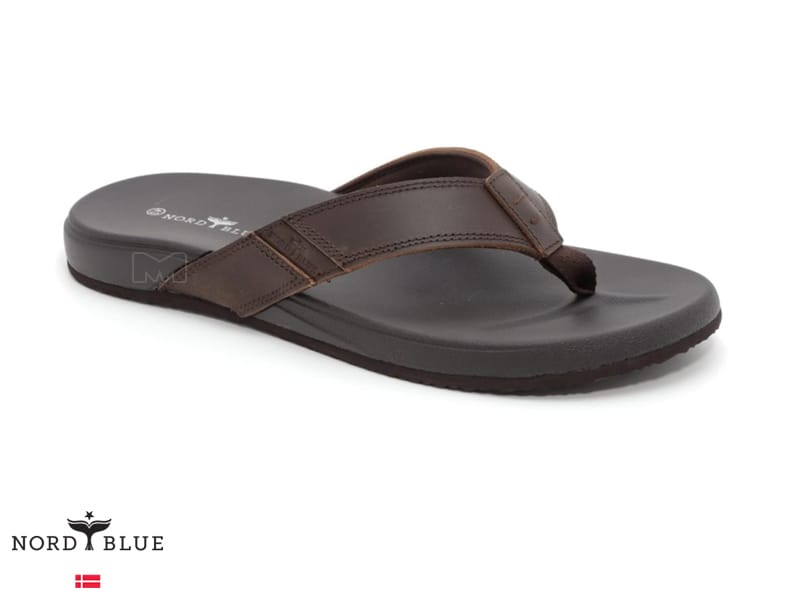 כפכף אצבע עור לגברים NORD BLUE OLIVER SANDAL
