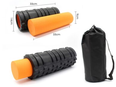 גליל פילאטיס קצר חלול וגליל ספוג לעיסוי MASSAGE FOAM ROLLER